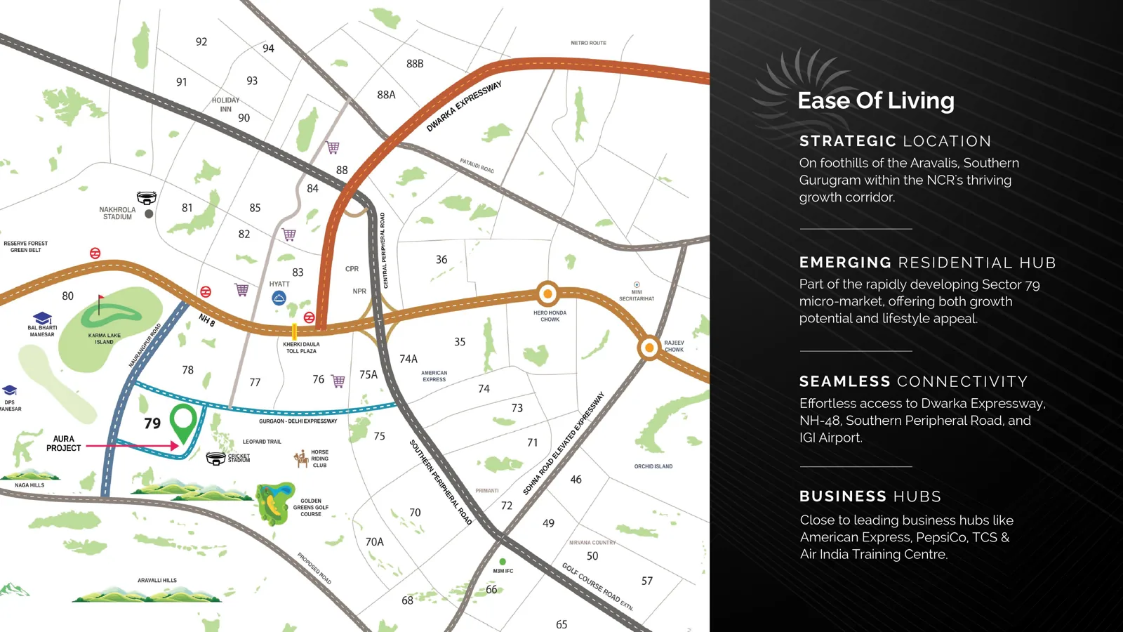The Aerth by Aura — location / connectivity map